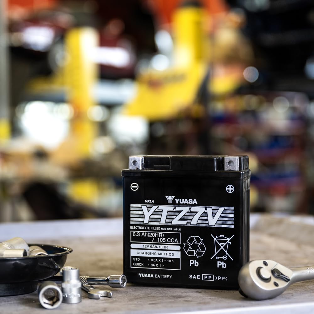 Yuasa YTZ7V 12V 105 CCA Batería de alto rendimiento libre de mantenimiento Batería AGM VRLA para moto gratis