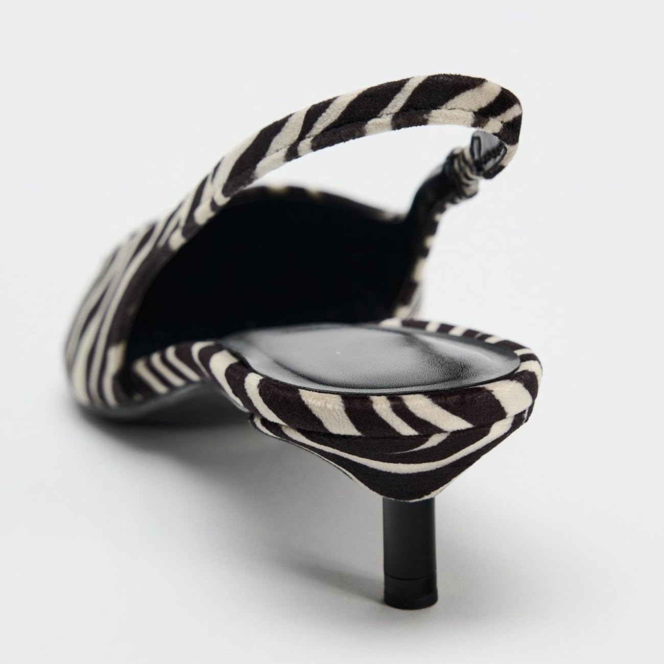 Fashion Leopard Print Slingback Pumps Shoes for Women Pointed Toe Kitten Heels - Image 5