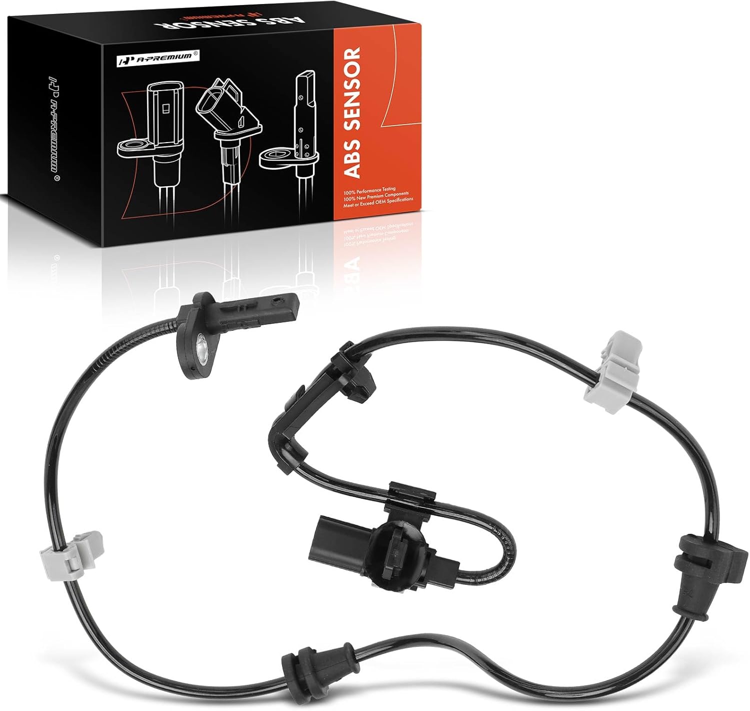 A-Premium ABS Wheel Speed Sensor Compatible with Honda Models - Element 2003-2011, L4 2.4L, Sport Utility - Rear Left Driver Side, Replace# 57475-SCV-A01, 57475SCVA00