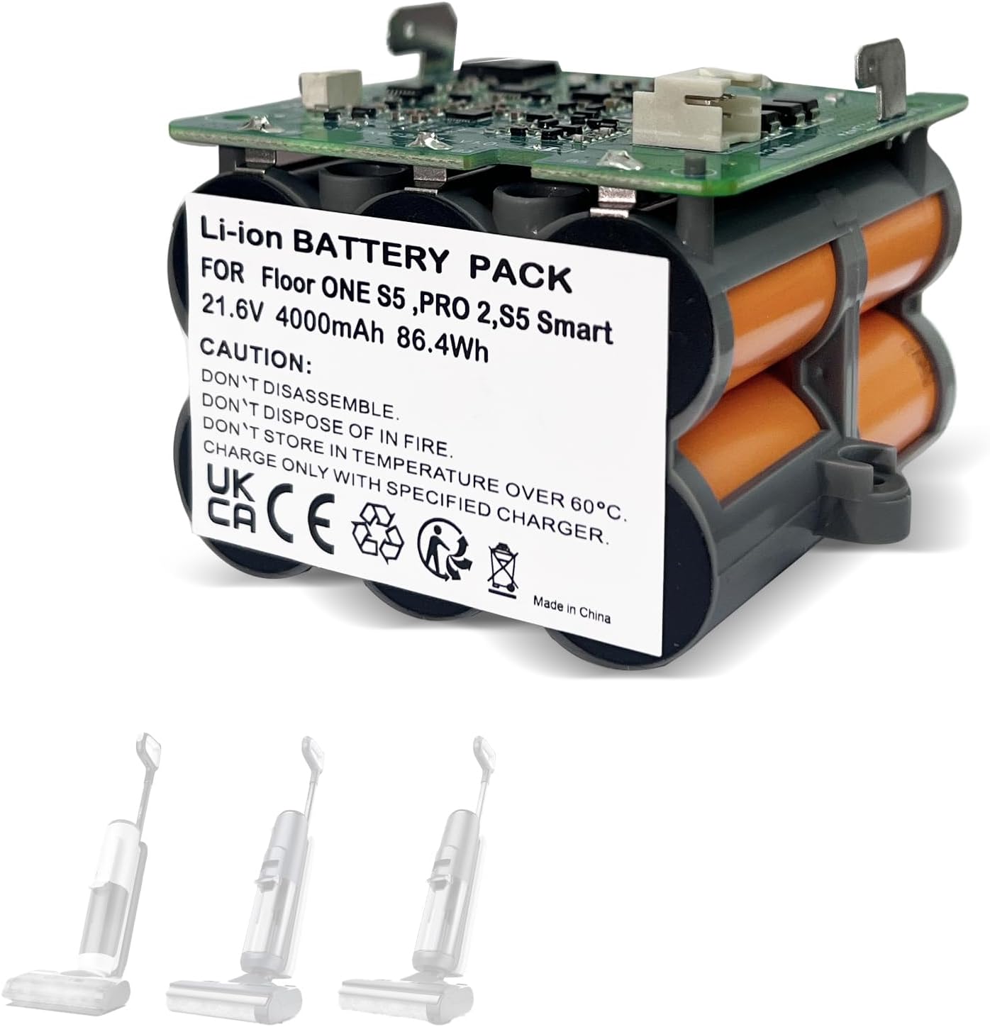 BooNer Relacement Battery for Tineco Cordless Wet Dry Vacuum Cleaner, Compatible with Tineco Floor ONE S5, S5 PRO 2 Series Vacuum Cleaner