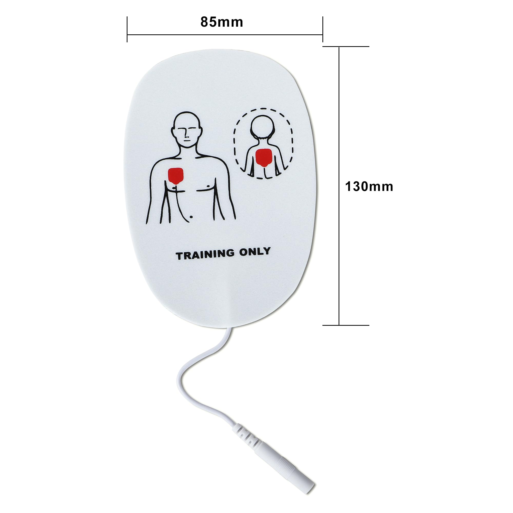 Parches Desfibrilador Entrenamiento - Paquete de 5 electrodo de entrenamiento AED de repuesto compatibles con XFT-120C, XFT-120C+, XFT-d0009, XFT-120GA, XFT-120N (Modo adulto y pediátrico)