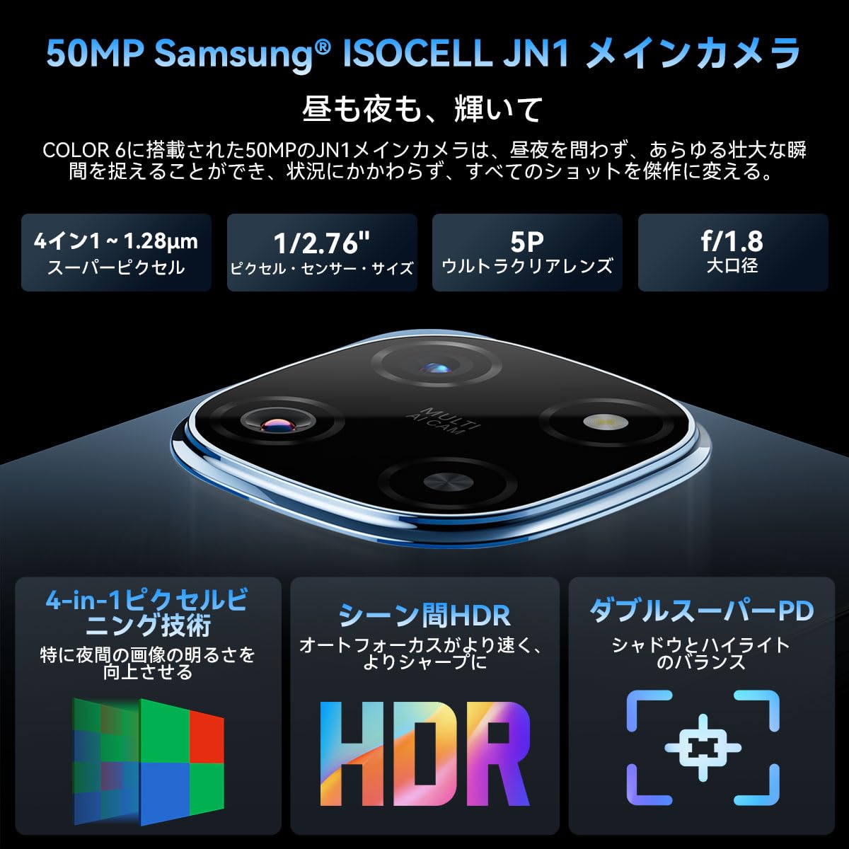 Amazon | Blackview COLOR 6 スマートフォン本体 SIMフリー｜AI
