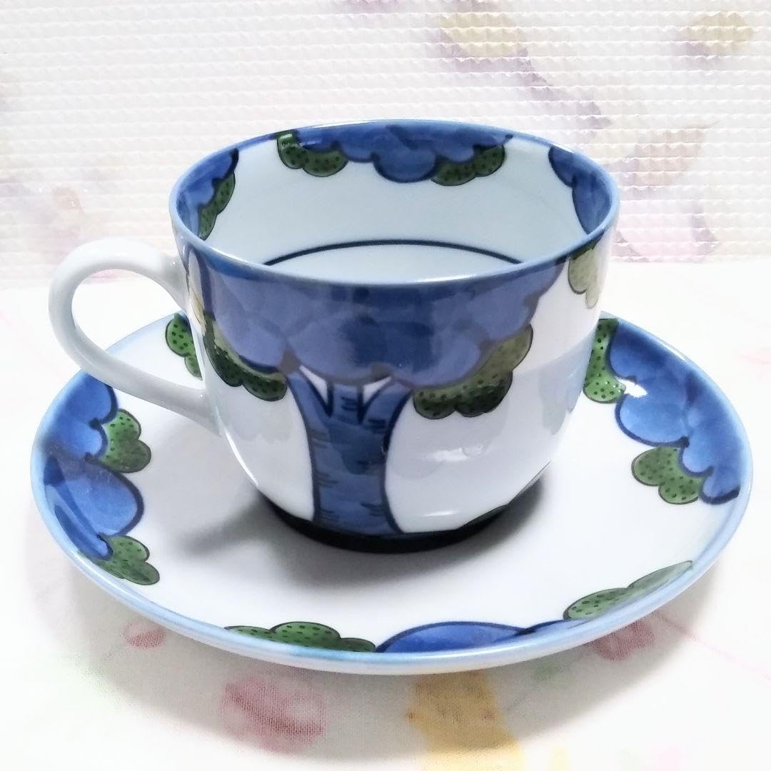 Amazon.co.jp: 源右衛門染錦大樹 朝杯カップ&ソーサー1客 : おもちゃ