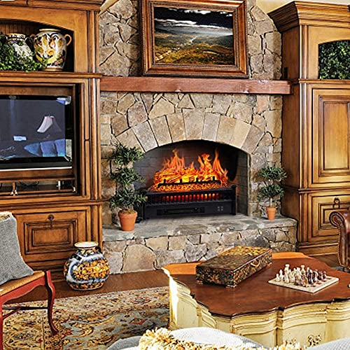 Electric Fireplace Stoves Electric Fireplace,Electric Fireplace Insert,Fake Flame,Insert Logarithmic Quartz Realistic Ember Bed Fan Heating With Infrared Remote Control And Adjustable Brightness #TOP5