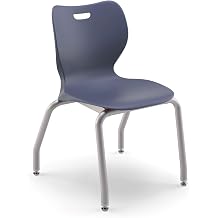 HON SmartLink 4-Leg Classroom Chair, Armless, Set of 4, Stackable Student Chairs, Regatta Shell, Platinum Frame, 16" H