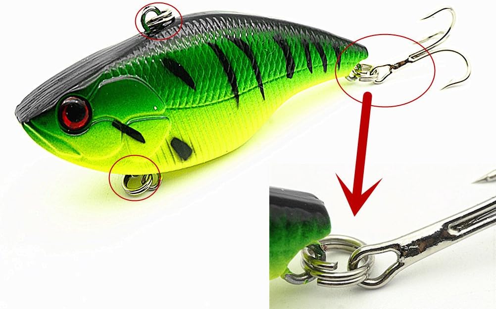 Toasis Stainless Steel Split Ring Fishing Lure Bracelet Pack of 210pcs 5 Sizes