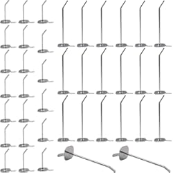 Paneles Perforados Decorativos Ganchos para Tableros Perforados, DBAILY 40pcs Metal Gancho Paneles Clavijas Plata Accesorios de Almacenamiento de Placa Perforada para Bricolaje Pared Estante Organizar (Gancho de manzana)