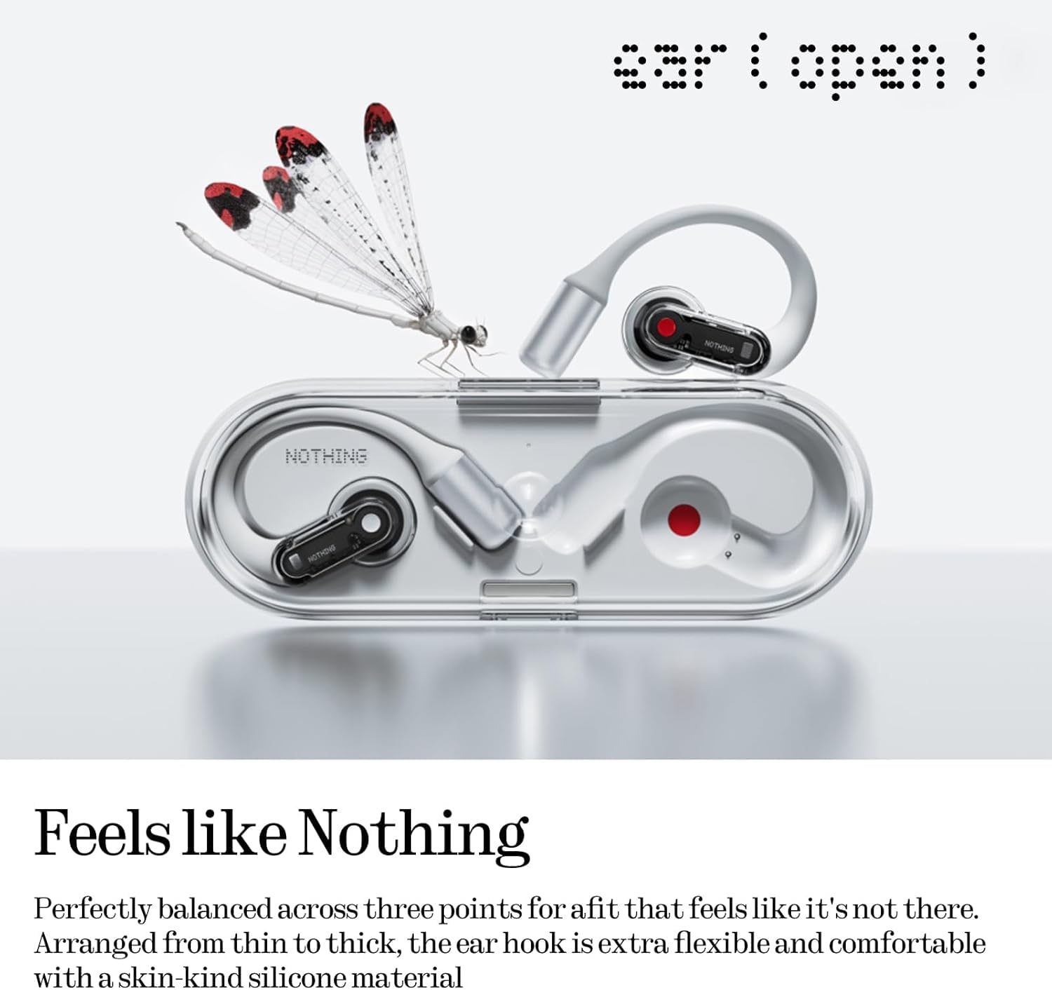 Nothing Ear (Open) Open-Ear Headphones, Earbuds with Earhooks
