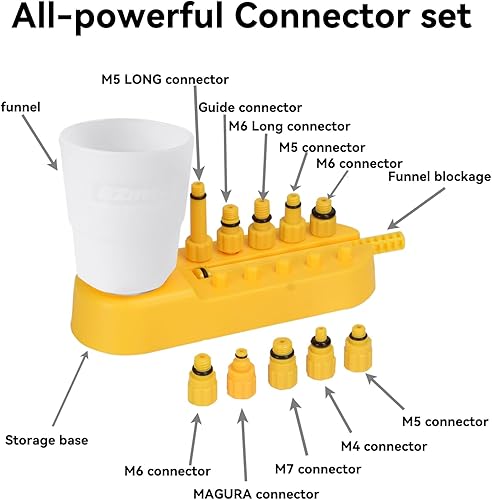 Miniatura 6 de TEKTRO - Kit de purga de frenos de bicicleta para Shimano, frenos de disco hidráulicos, juego de purga de frenos de bicicleta con aceite mineral de
