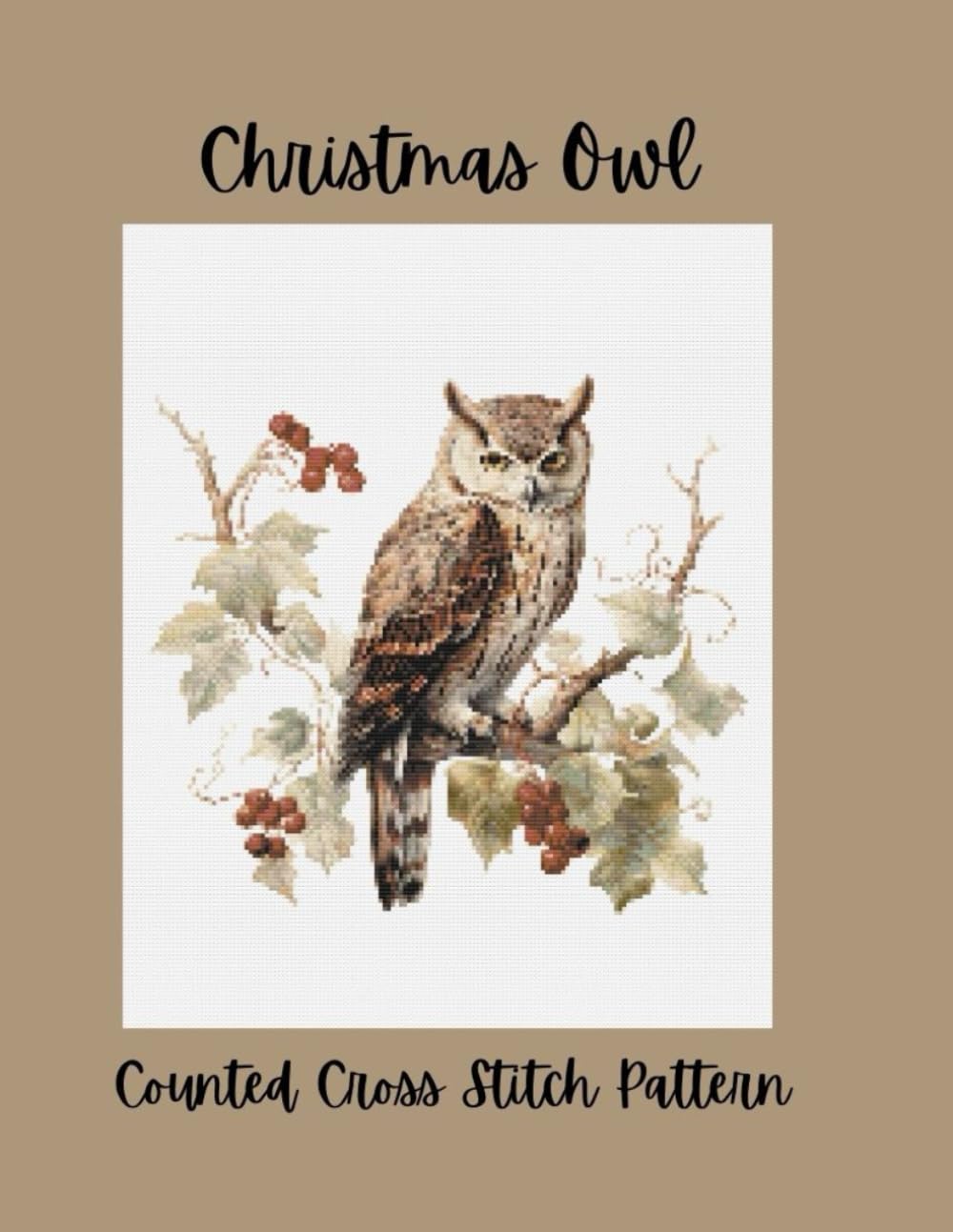 Christmas Owl: Counted Cross Stitch Pattern