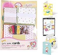 Huralona DIY Handmade Greeting Card Kit: 16 Blank Cards, Colorful Envelopes & Accessories for Birthday, Christmas, Wedding Crafts - Pink