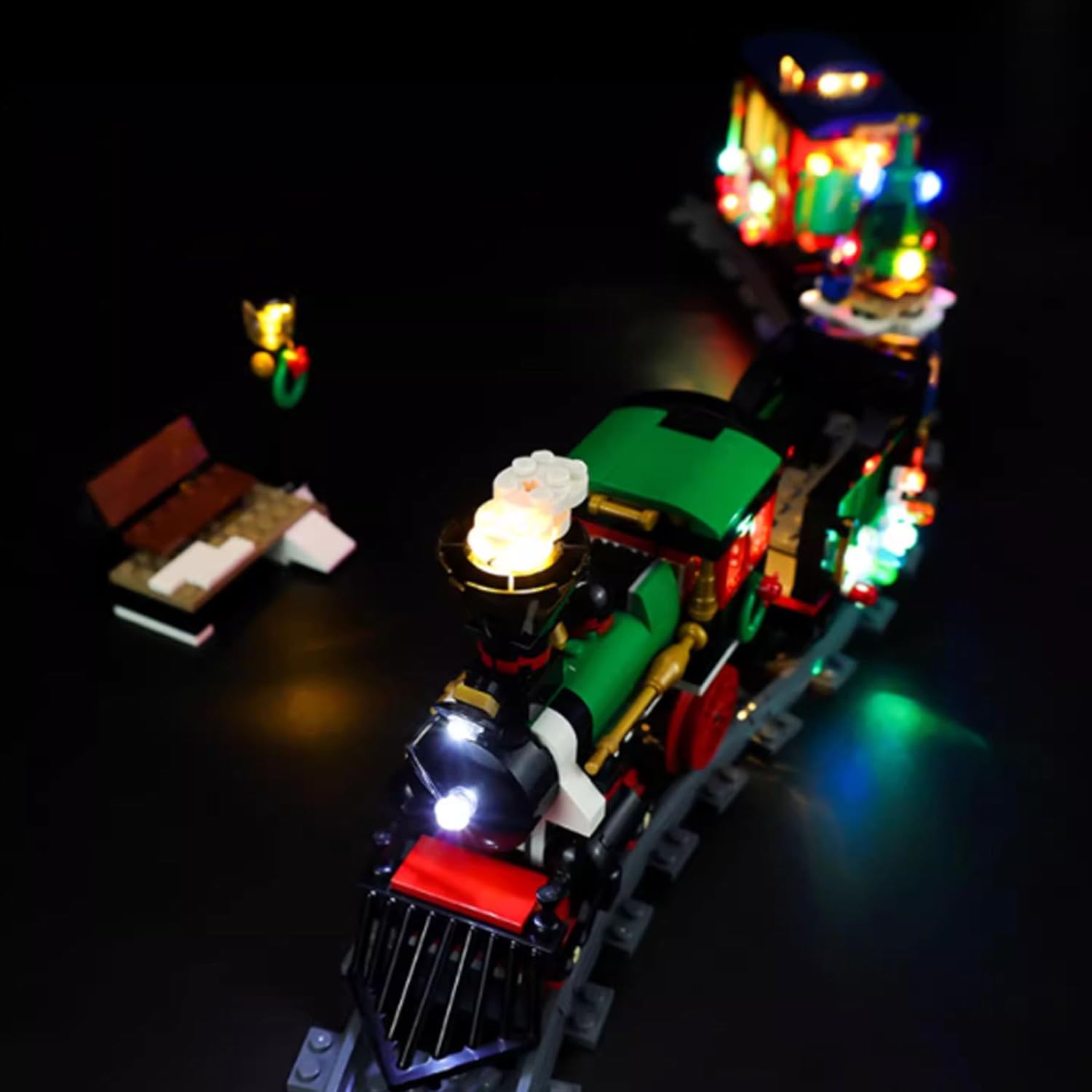 LED Lighting Kit Compatible with Lego 10254 Winter Vacation Train Series LED Light Set (Model Kit Not Included - Lighting Components Only) (Sound and Light Edition)