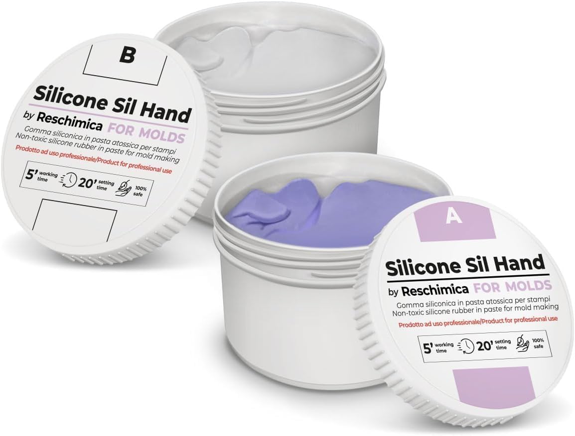 ReschimicaSilicone Rubber Paste for Moulds 1:1 SIL Hand, Non-Toxic and Quick, Compatible with Resins, Plaster, Moulds Small Objects or Anatomical Parts (250 g)