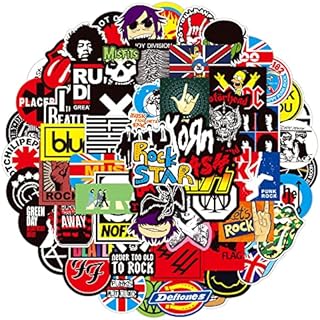 WayOuter Rock Music Band Stickers 100pcs Vinyl Waterproof Decals for Guitar Laptop Skateboard Car