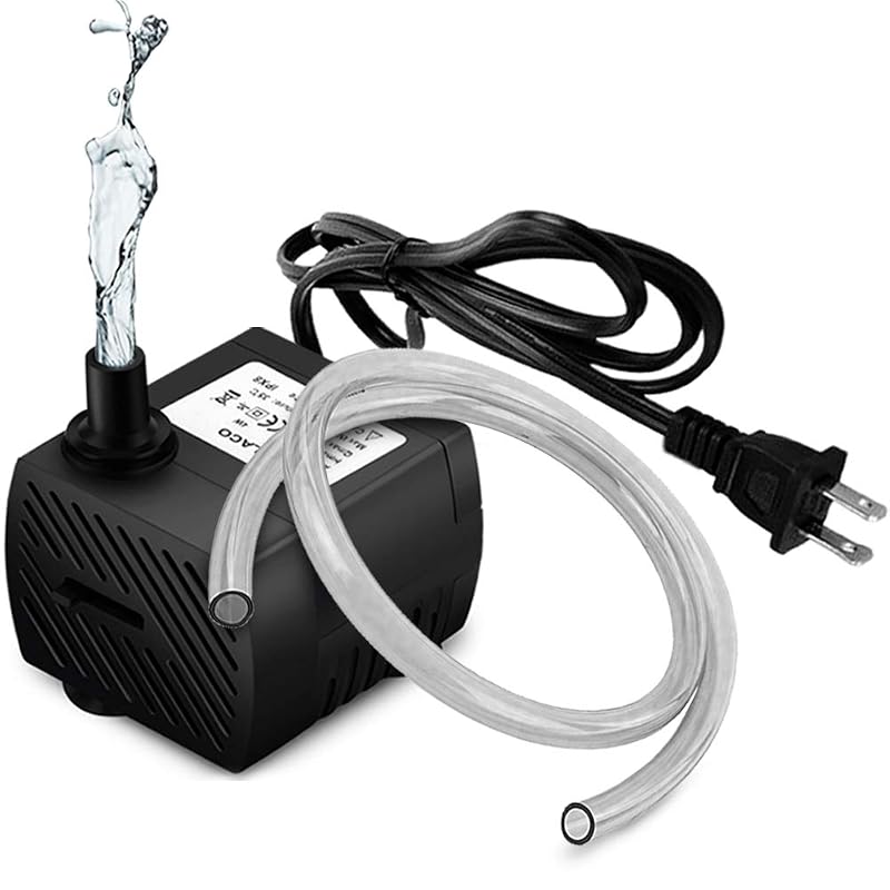 Bomba de Água Submersível PULACO 5 W com Vazão Ajustável de até 5,68 L/min, Modelo PL-128-1