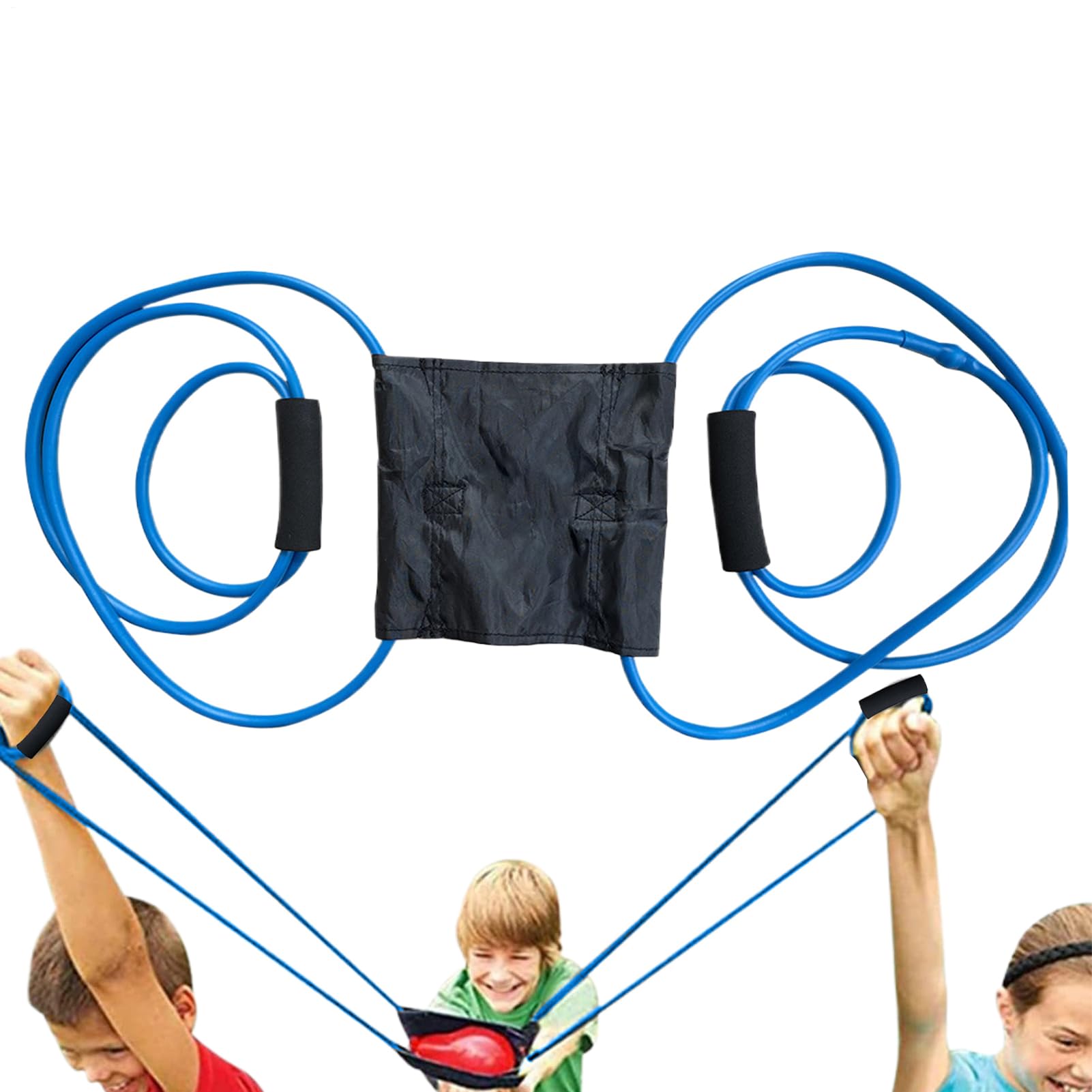 Water Balloon Slingshot, 3 Person Water Balloon Launcher, Waterball Slingshot Toy for Single and Three people, Waterbomb Trebuchet for Swimming Pool, Fun Outdoor Toy for Kids & Adults