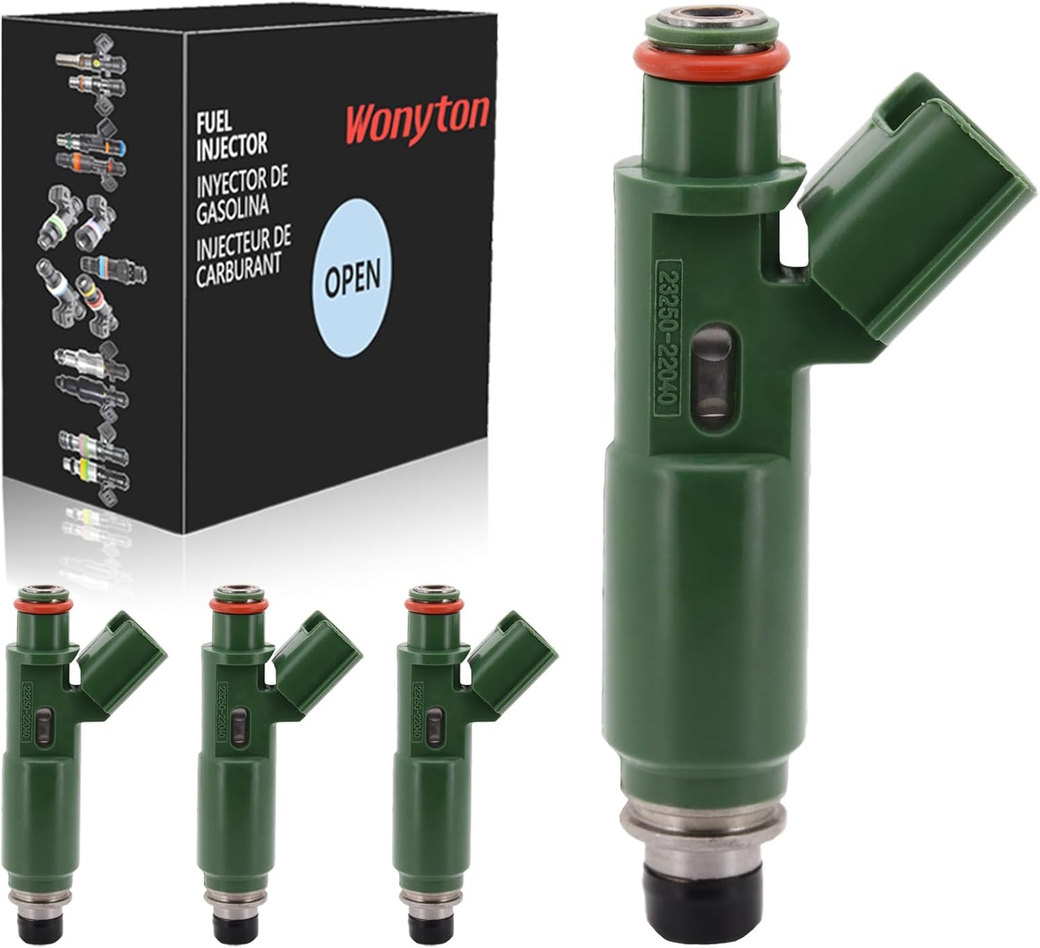 Fuel Injector 23250-22040 Compatible with Toyota Celica MR2 Spyder Corolla Matrix Chevy Prizm Pontiac Vibe 1.8L L4 Gas DOHC 2000-2006 12 Holes Replace 23250-0D040