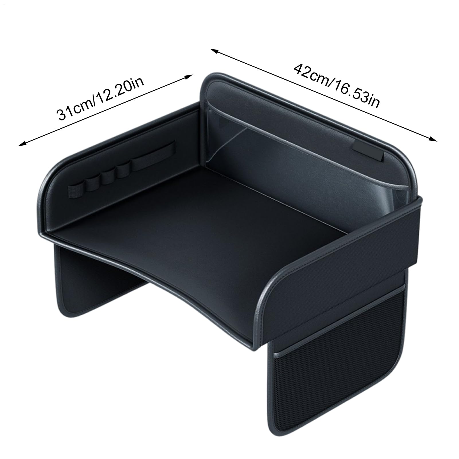 Plateau De Voiture Pour - Tablette De Voyage En Cuir PU Pour Siège Auto Enfant,Support Et Organisateur Pour Tablette, PC Portable, Tasse, Collation, Idéal Pour Bébé, Voyage, Avion, Siège