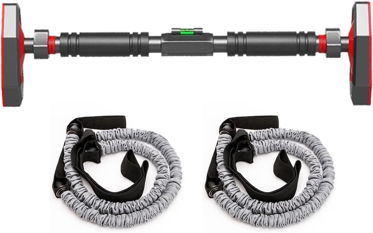 Craftsboys Pullup Bar with Resistance Bands, Doorway Bar, Adjustable