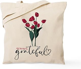 Tote Bag for women, 40x40 cm, off white with Gold Zipper, One sided printing, motivation design, Be grateful, We print your gift
