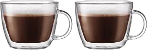 Bodum Double-Wall Latte Mugs, 15 oz, Set of 2
