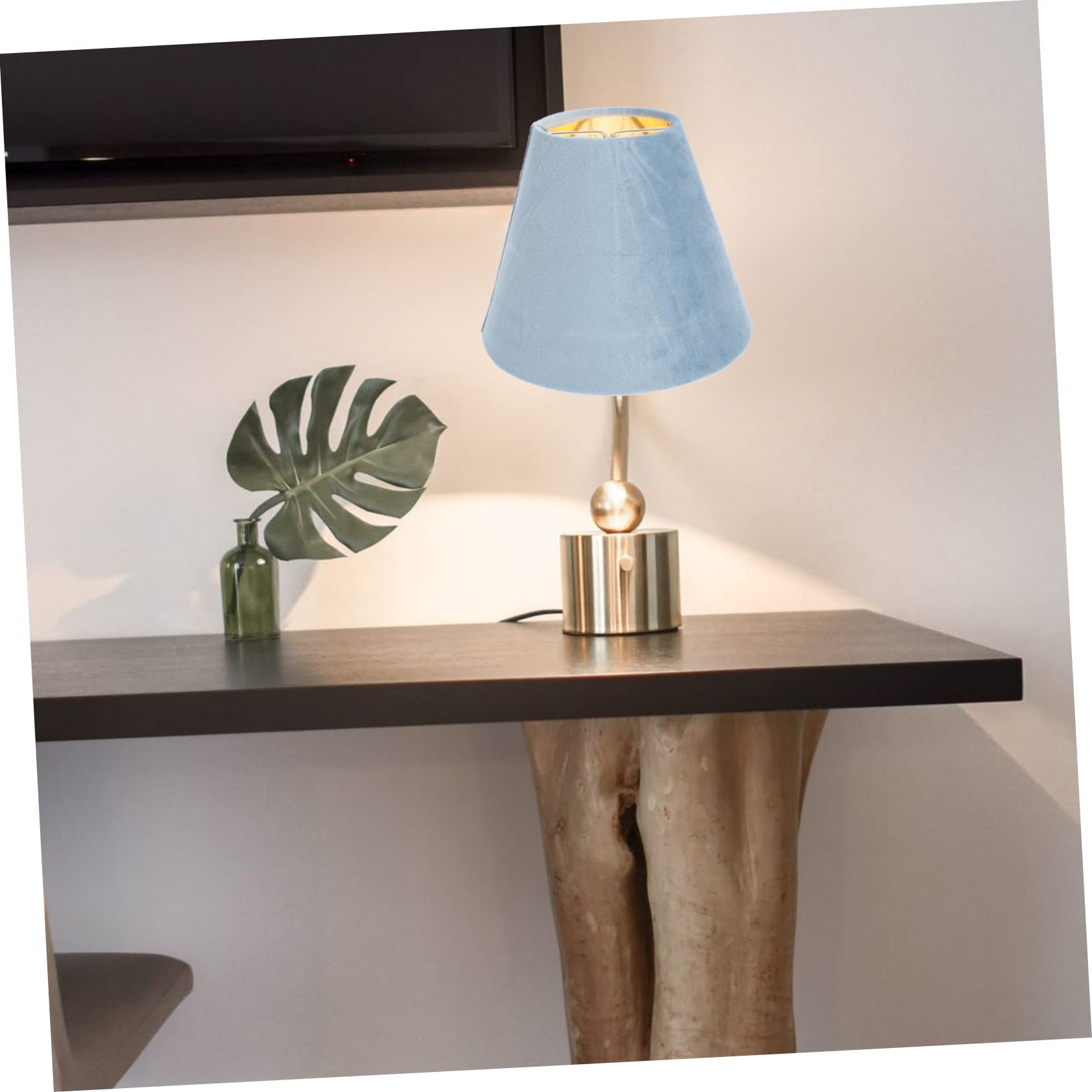 Hemobllo 2 Piezas pantalla de lámpara Decoración hogareña pequeña pantalla azul para lámpara de mesa mini mesa lampara escritorio lampara de mesa pantalla de luz decorativa simple paño Blue