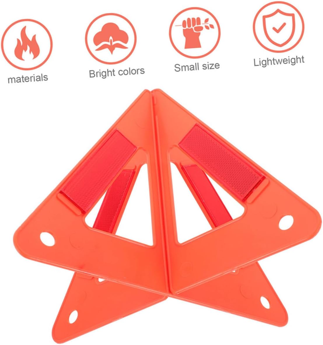 4pcs Reflective Emergency Roadside Safety Triangles Kit Portable Warning Markers for Vehicles High Reflectivity Reflective Road Signs Essential for Tire Changes and Accidents