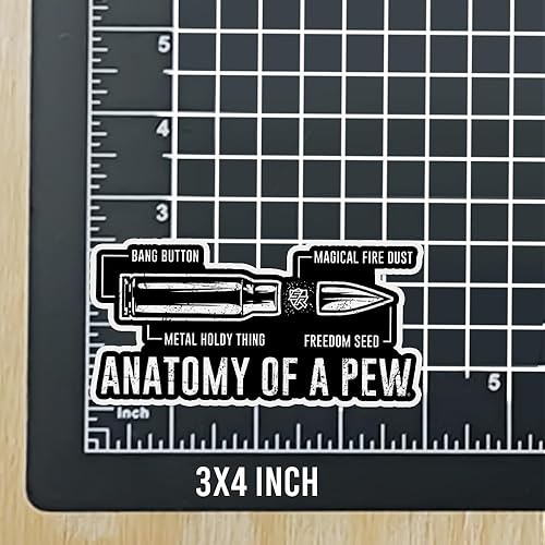 Miniatura 4 de SODAVA Juego de 3 calcomanías de anatomía de un banco, divertidas balas gráficas de regalo para laptop, tableta, botella de agua, accesorio de