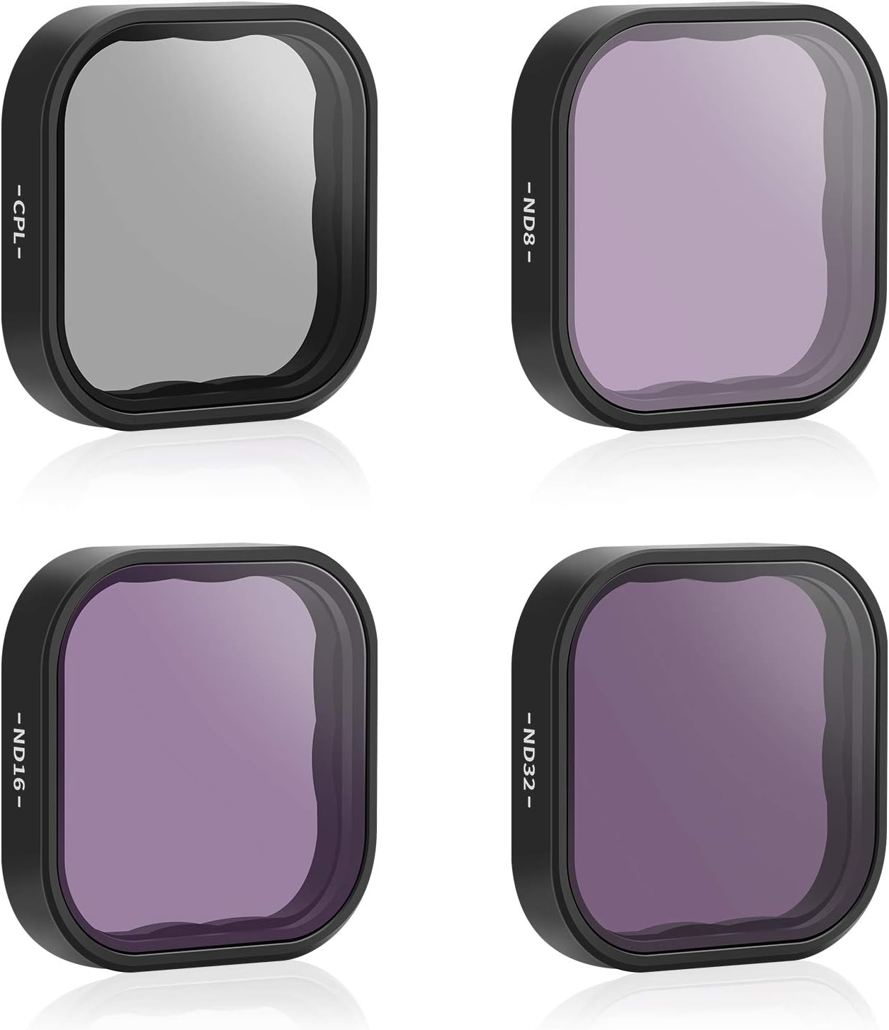 4-Pack ND CPL Lens Filters for GoPro Hero 12/11/10/9 Black, 4-Pack (CPL ND8 ND16 ND32) Camera Lens Protector Kit Set, Neutral Density Filter for GoPro Hero 12/11/10/9 Black