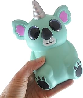 Curious Minds Busy Bags Large Blue Koala Mystical Animal with Horn and Wings Slow Rise Squishies Slow Rise Foam - Scented Sensory, Stress, Fidget Toy (1 Blue Koala)