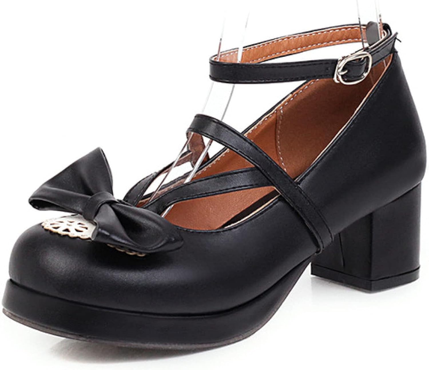 Women's Cute Lolita Platform Mary Janes Chunky High Heel Ankle Strap