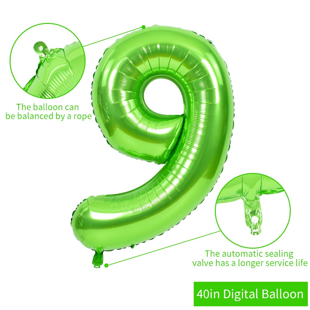 Amazon.com: TONIFUL 40 Inch Large Green Numbers Balloons 0-9