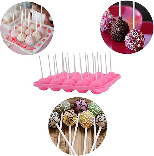 Miniatura 5 de 20 agujeros de silicona antiadherente Cake Pop Kit de silicona Lollipop molde pastel molde hornear chocolate hielo celosía molde para hornear +20
