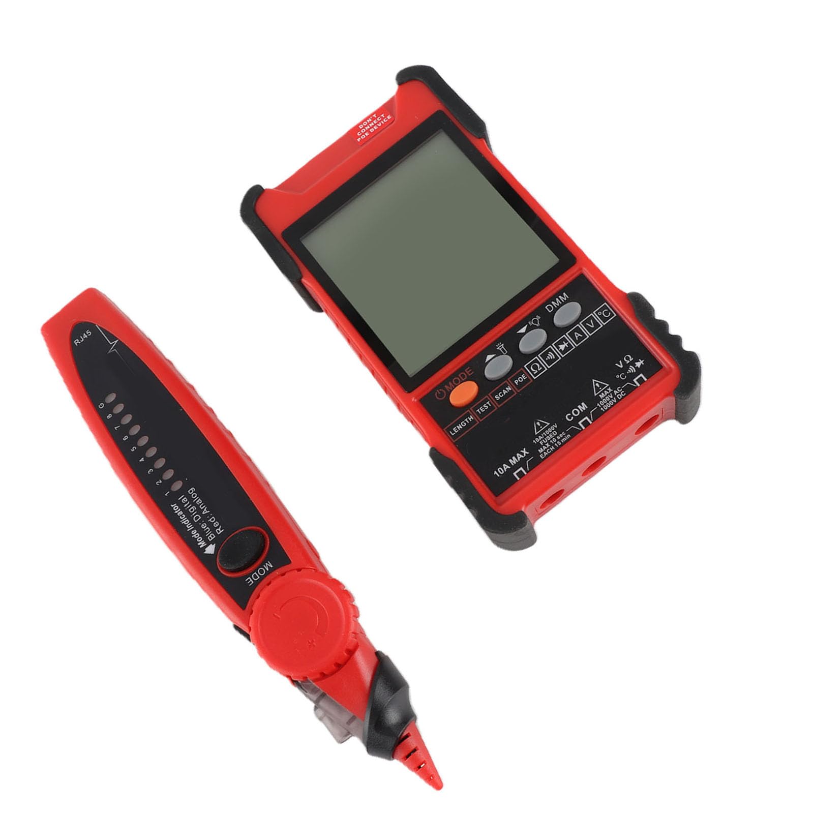 Netzwerkkabel-Tester-Set für Effiziente Signalprüfung, Multifunktionales Kabel-Tracker- und Leitungssuch-Set für Profis, Langlebige ABS-Konstruktion, 500 M Messung