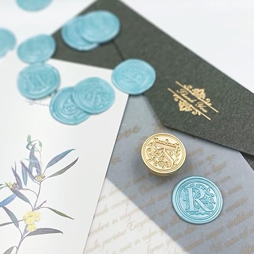 Miniatura 64 de Sello medieval tradicional de cera del alfabeto, con cabeza de latón, con mango de madera, para tarjeta/sobre, regalo (letra Z)