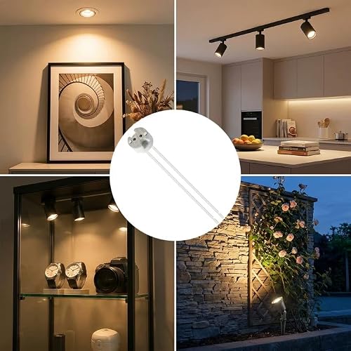 GU5.3/MR16 oprawka lampy, zestaw 10 sztuk z płytką z brokatem, kabel