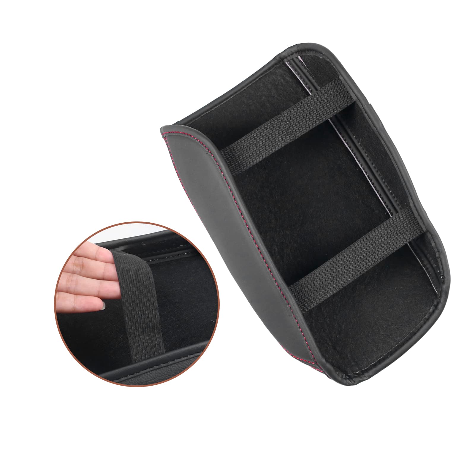 SKTU Housse d'accoudoir central pour Golf 8 MK8 2020-2024 Accoudoirs de voiture Console centrale Protection Couvercle boîte en cuir