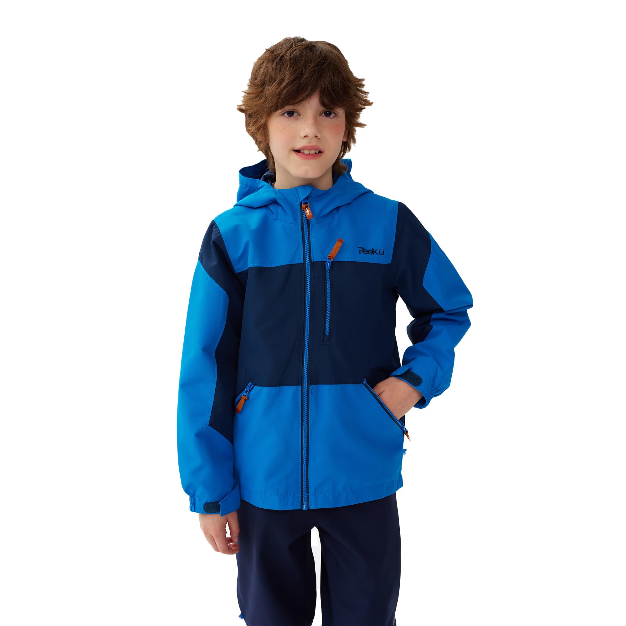 Outdoor-Shelljacke, wasserabweisende und winddichte Jacke mit versiegelten Nähten, Regenjacke für Jungen und Mädchen