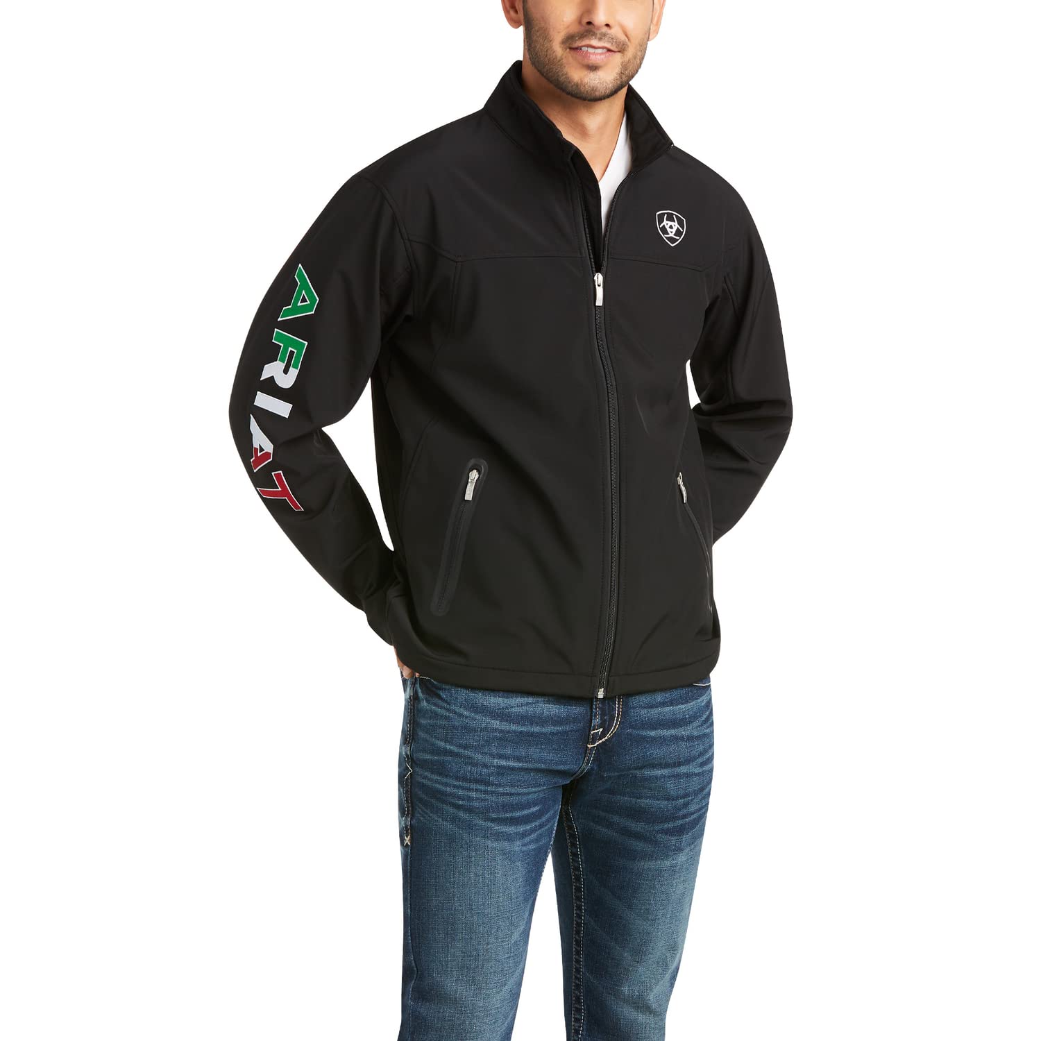 ARIATmens New Team Softshell Mexico Water Resistant Jacket Coat