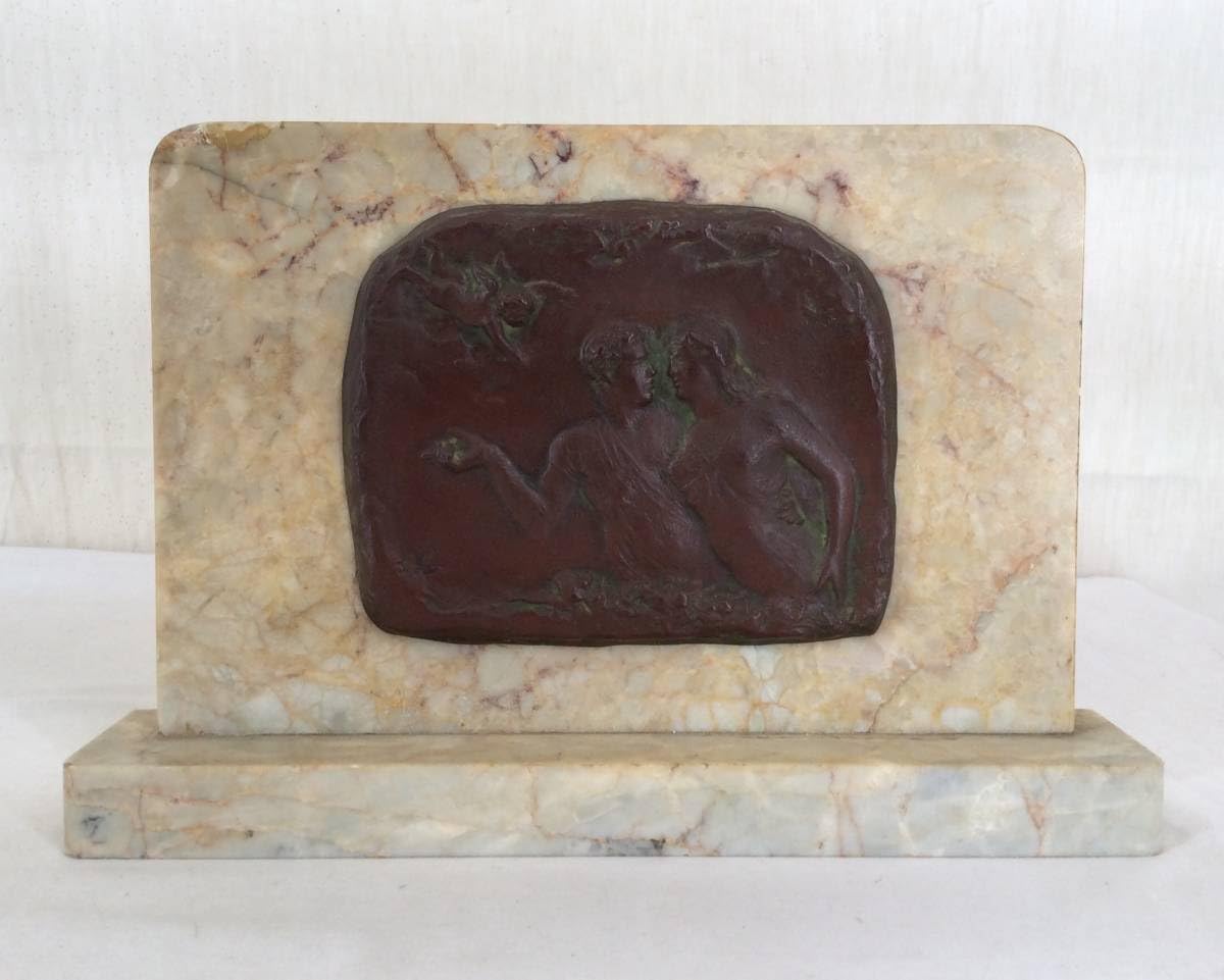 送料無料　大正～昭和　彫刻家、日展会員「長谷川塊記」作　レリーフ『暁光』 送料無料 大正～昭和 彫刻家、日展会員「長谷川塊記」作 レリーフ