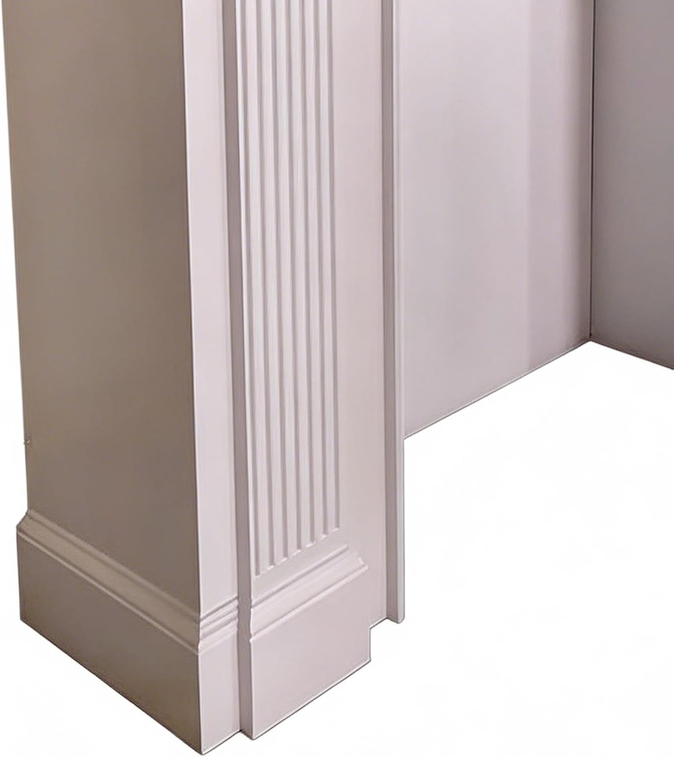 Mantels Surround White Birch Wood Fireplace Mantel Surround Traditional Ornate Decorative Frame Home Decor(Small)