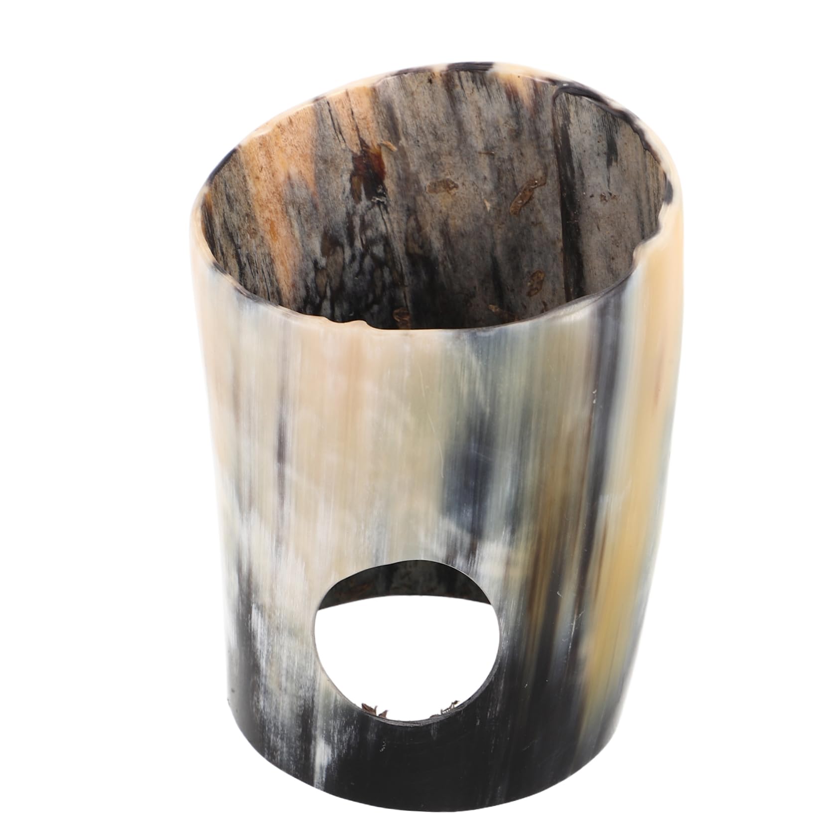 Ipetboom Authentic Cow Horn Base for Displaying Drinking Horns Vintage Rustic Decor for Home Gatherings Events and Unique Ideas