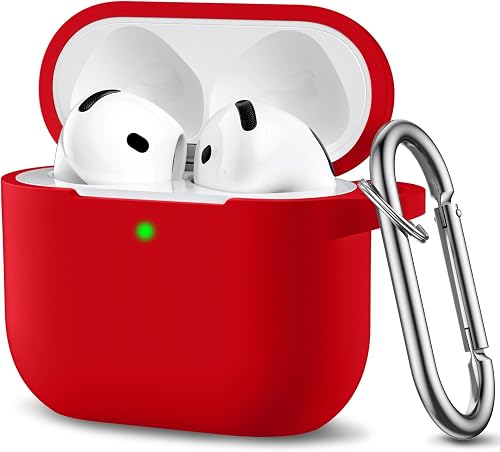 DaQin für AirPods 4 Hülle, Silikon Case mit Karabiner für Apple Airpods 5 4
