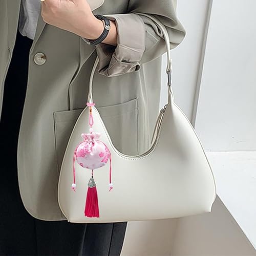 Miniatura 6 de Petunny 10 bolsitas chinas, con cordón, bolsa de brocado para joyas, brocado de seda, doble capa, con cordón, bolsa de regalo, para manualidades,