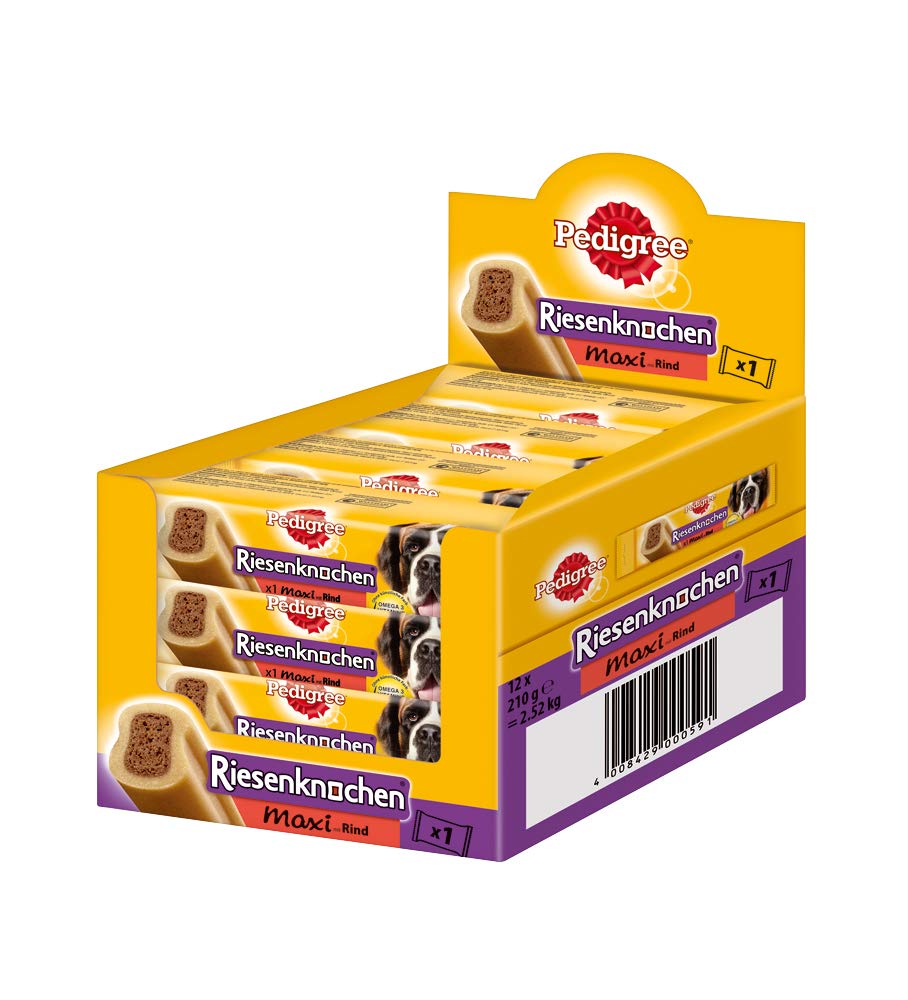 Pedigree Riesenknochen Maxi Hundesnack / 12 Packungen (12 x 210 g)