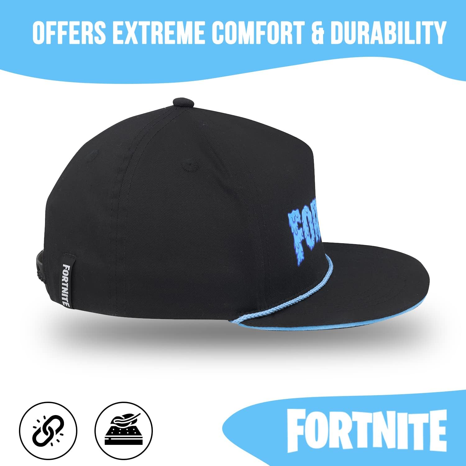Fortnite Baseball Cap for Boys, Quality Made Boys Hat and Fitted Cap, Flatbrim Baseball Hat with Sleek Design - Image 5