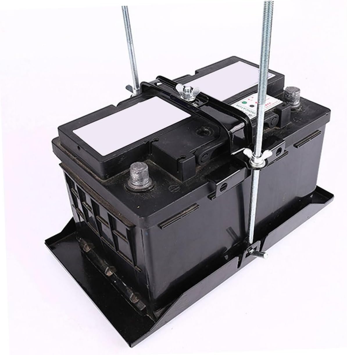 Cabilock 1sets Adjustable Metal Battery Hold down Tray and Clamp for Cars Boats and Use Easy Installation