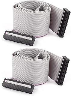 NEW LON0167 2pcs FC34P 34Way IDC Socket Extension Flat Ribbon Cable Wire 100cm Long(2pcs FC34P 34Way IDC Sockelverlngerung Flachbandkabel Draht 100cm Lan_g