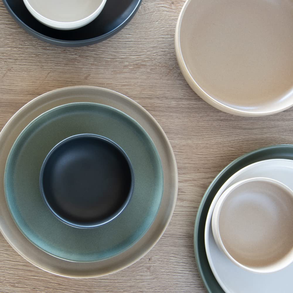 Table Passion - Service D'assiettes Uno Sable Réactif 12 Pièces