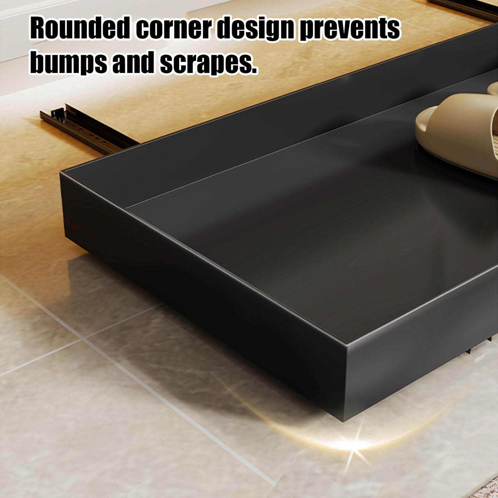 Vassoio Porta Scarpe Scorrevole per Sottopensile e Ingresso Supporto Estraibile Cassetto Salvaspazio Push-Open guide silenziose estraibili struttura resistente B,L66*W31CM